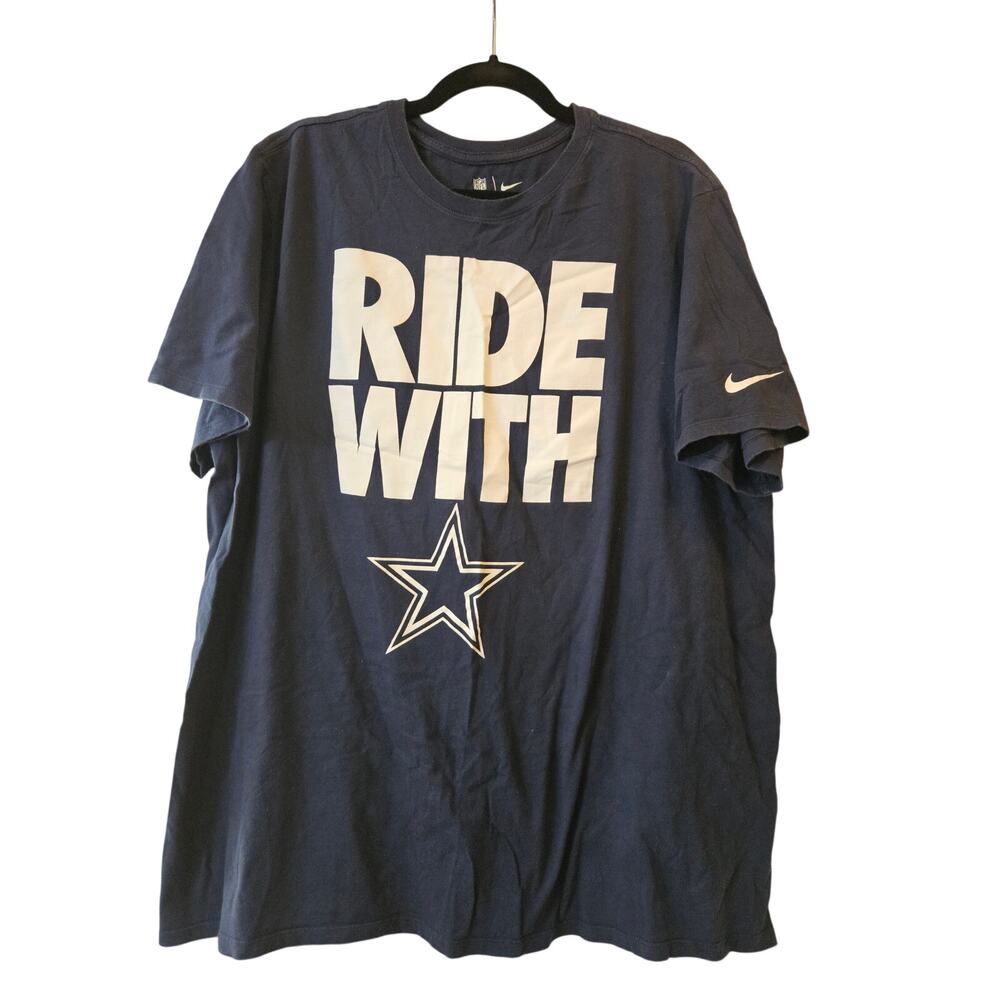 Nike Dallas Cowboys Ride With Shirt XXL NFL Team Apparel Navy Tee